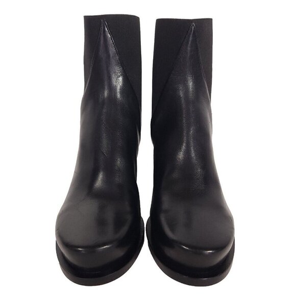 Jil Sander Leather Chelsea Boots 34 US 4 Black New - Picture 3 of 7